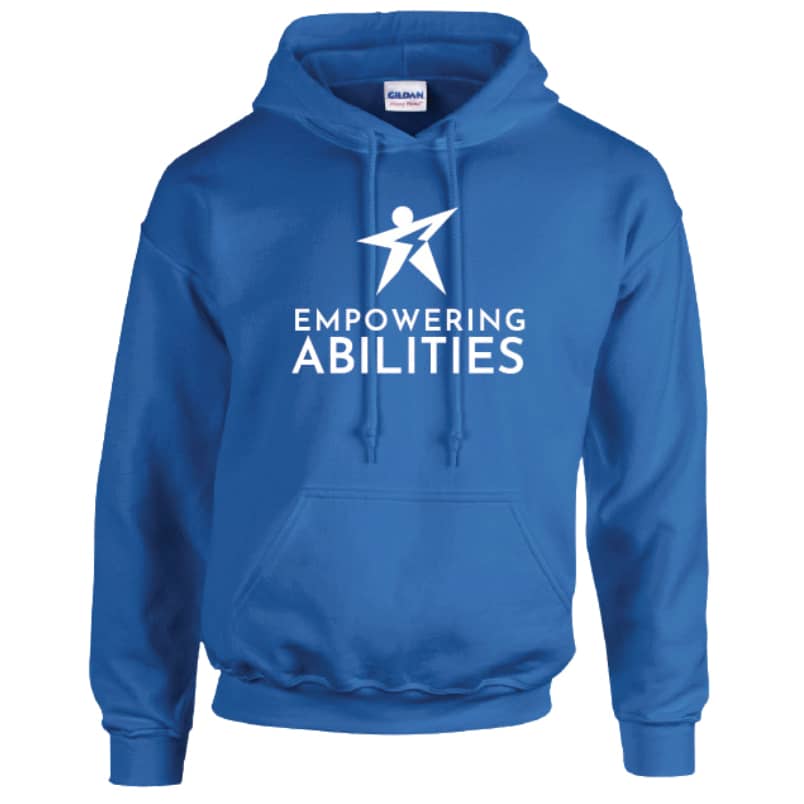 empowering abilities blue hoodie