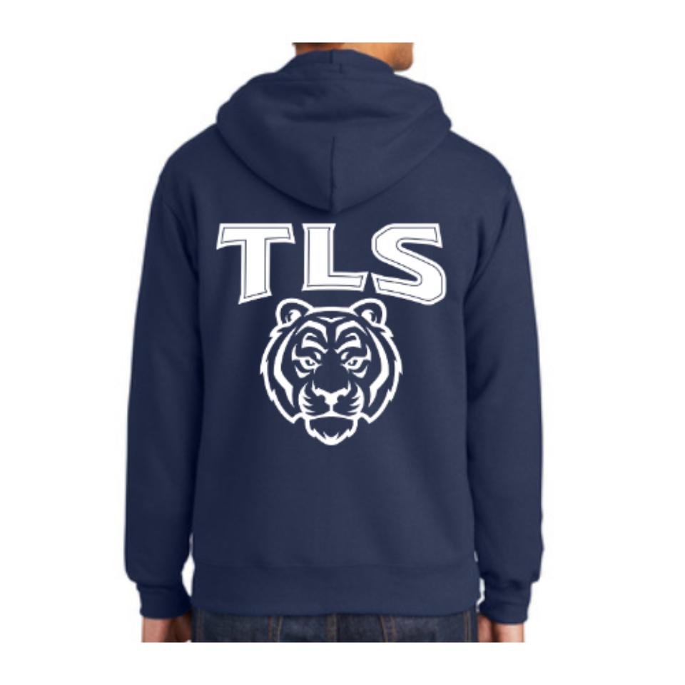 tls navy zip back