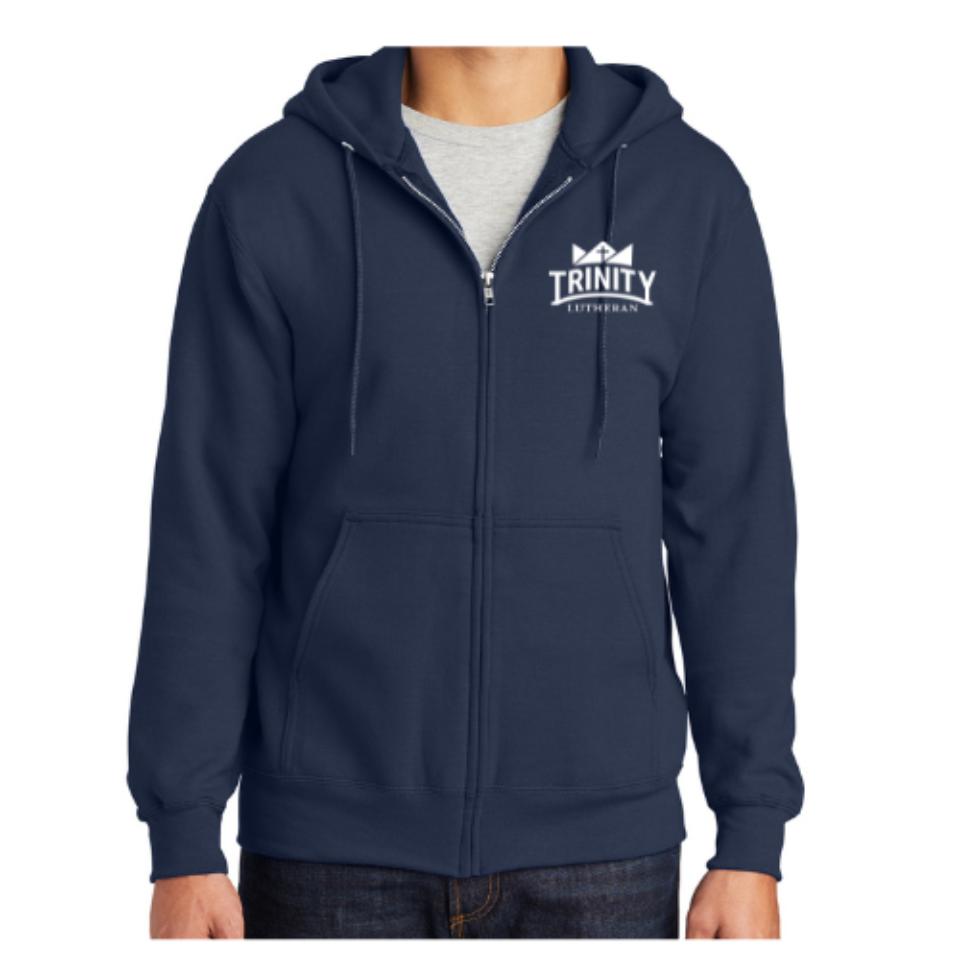 trinity navy zip up