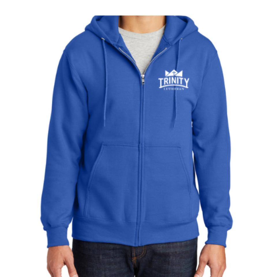 trinity royal blue sweat zip up